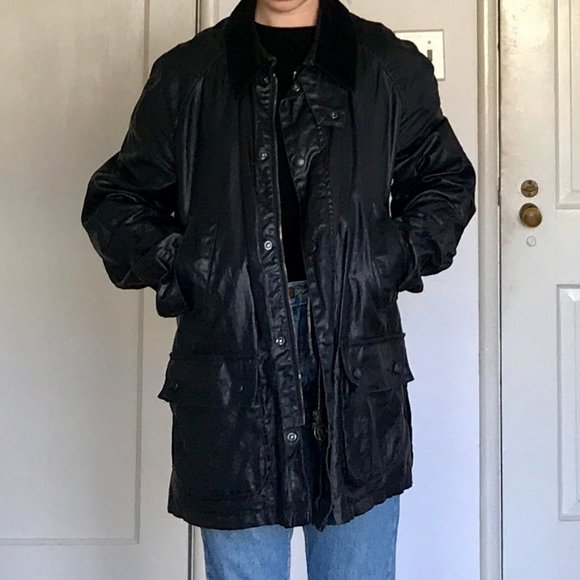 Barbour Wax Jacket (Black) Size Large - Picture 5 of 6